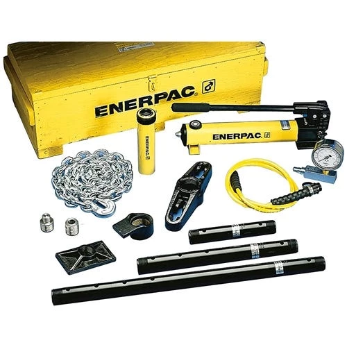 Enerpac 12.5 Ton Hydraulic Cylinder & Hand Pump Set w/ 13 Cylinder Attachments MS220 3 Enerpac 12.5 Ton Hydraulic Cylinder & Hand Pump Set w/ 13 Cylinder Attachments MS220