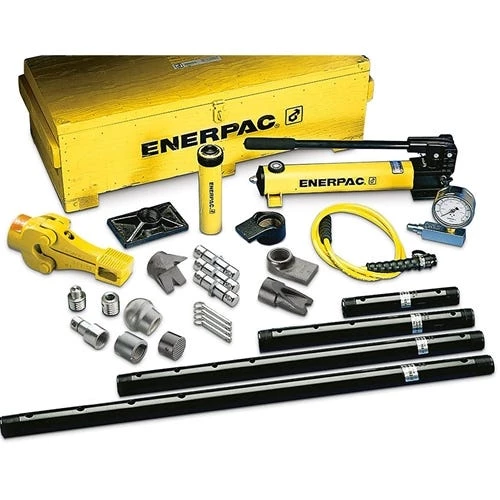 Enerpac 5 Ton Hydraulic Cylinder & Hand Pump Set w/ 22 Cylinder Attachments MSFP10 3 Enerpac 5 Ton Hydraulic Cylinder & Hand Pump Set w/ 22 Cylinder Attachments MSFP10