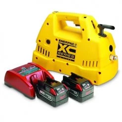 Enerpac XC-Series Cordless Hydraulic Pump 3/2 Valve 120 in3 Usable Oil 2 Battery Kit w/ 115V Charger XC1202MB