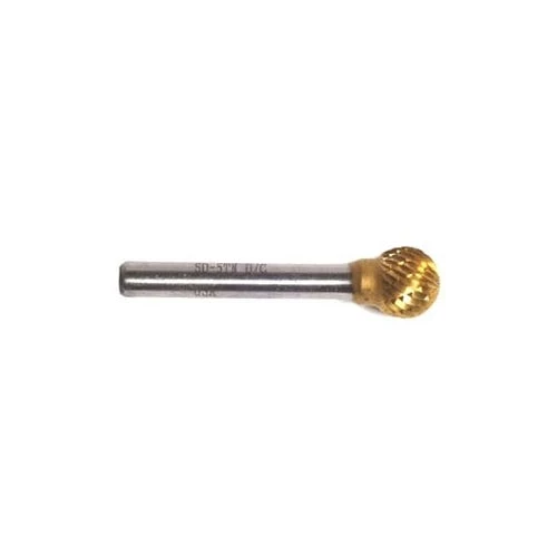 Champion Titanium Coated 3/8 x 5/16" Solid Carbide Die Grinder Burs Ball Shape Medium SD3-IPAC 3 Champion Titanium Coated 3/8 x 5/16" Solid Carbide Die Grinder Burs Ball Shape Medium SD3-IPAC